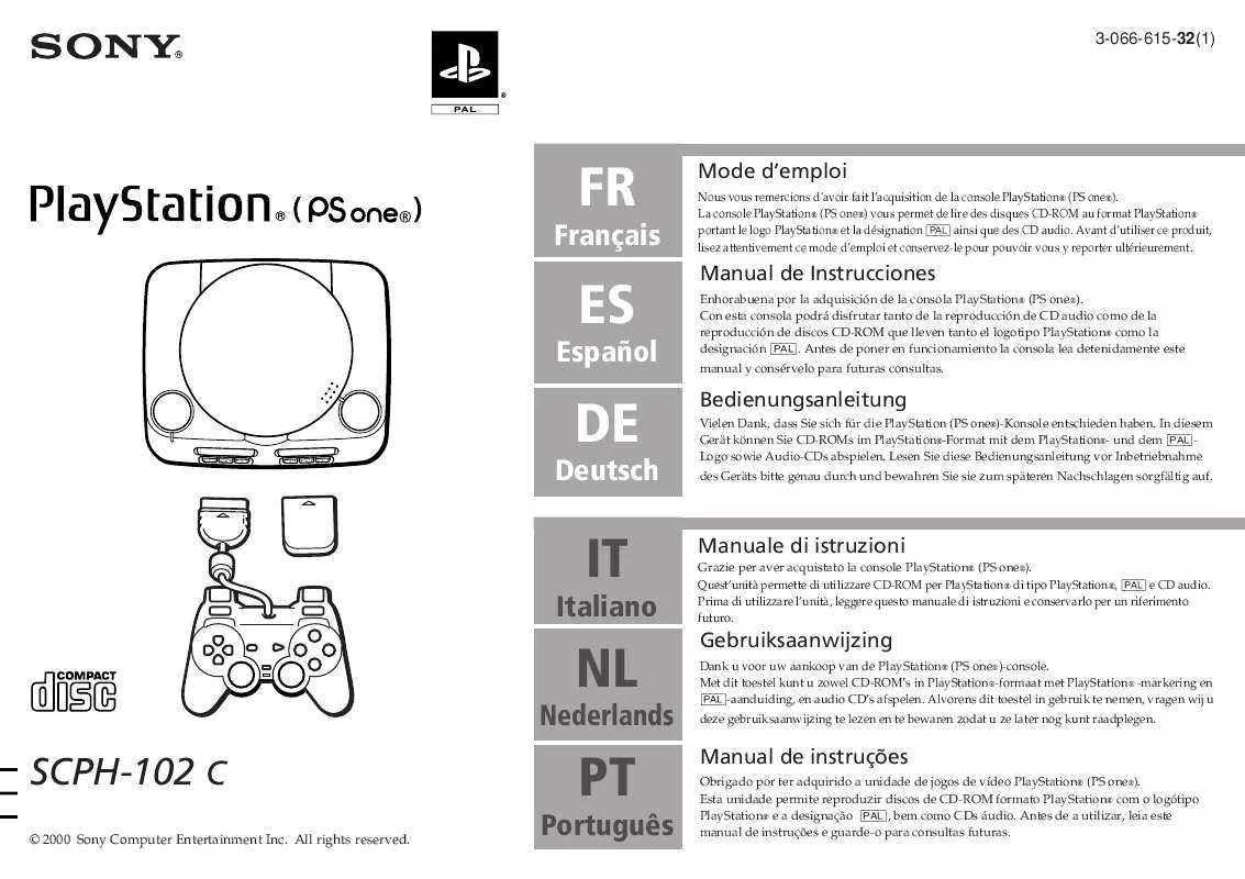 Mode d'emploi SONY SCPH-102C