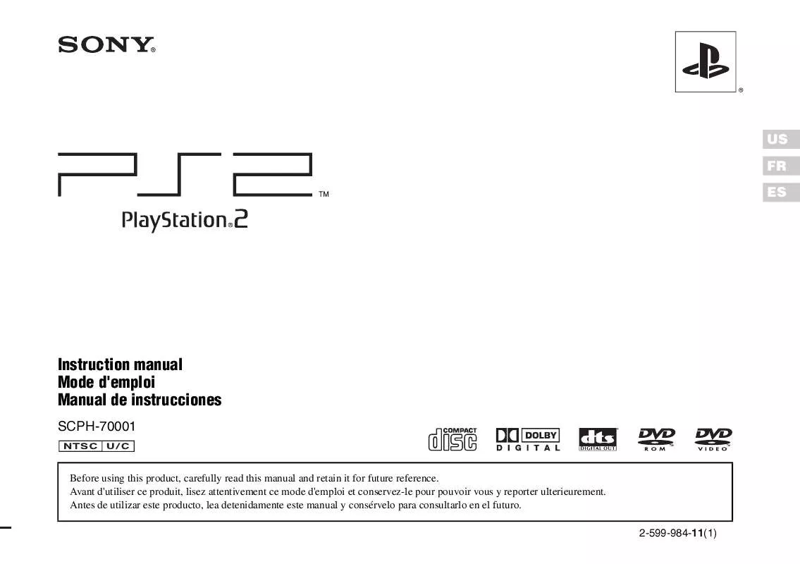 Mode d'emploi SONY SCPH-70001CB