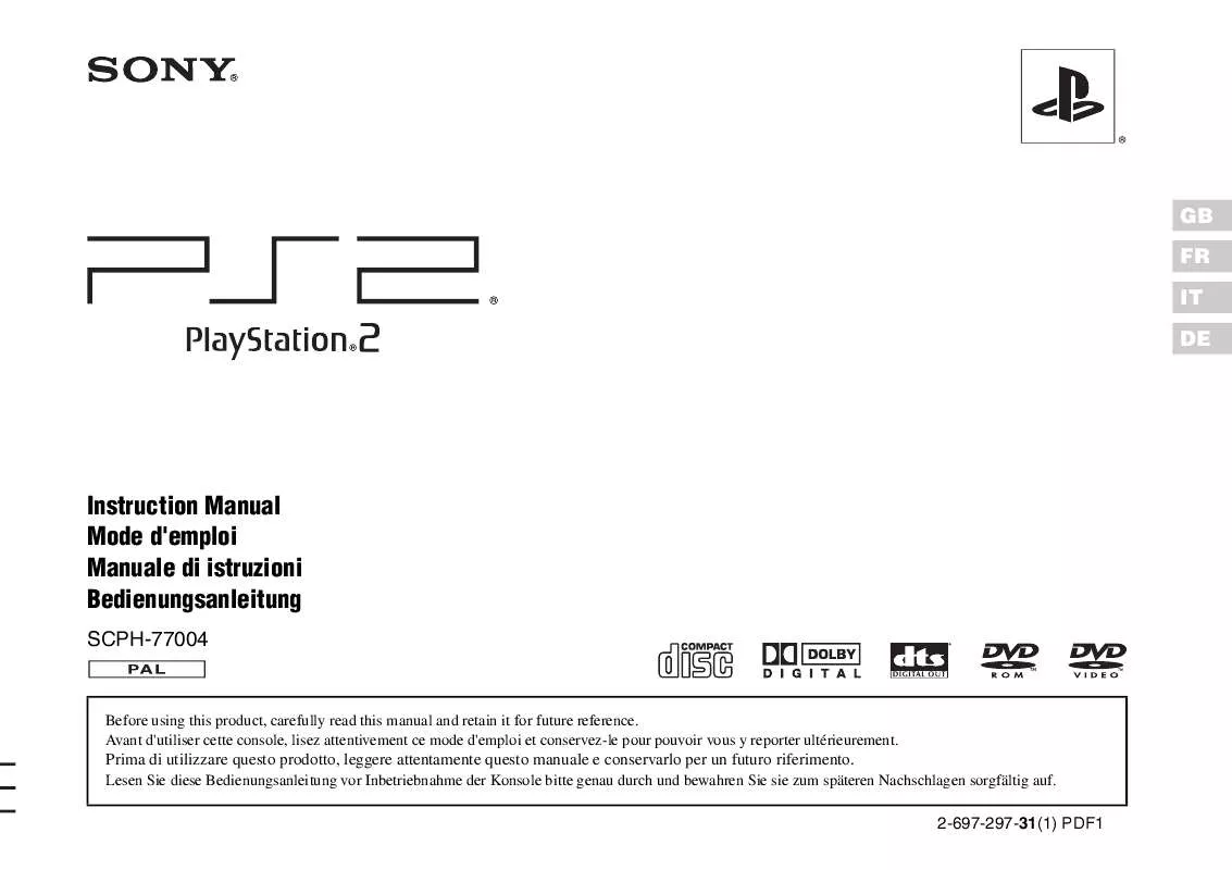 Mode d'emploi SONY SCPH-770004