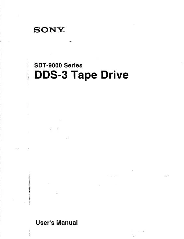 Mode d'emploi SONY SDT9000