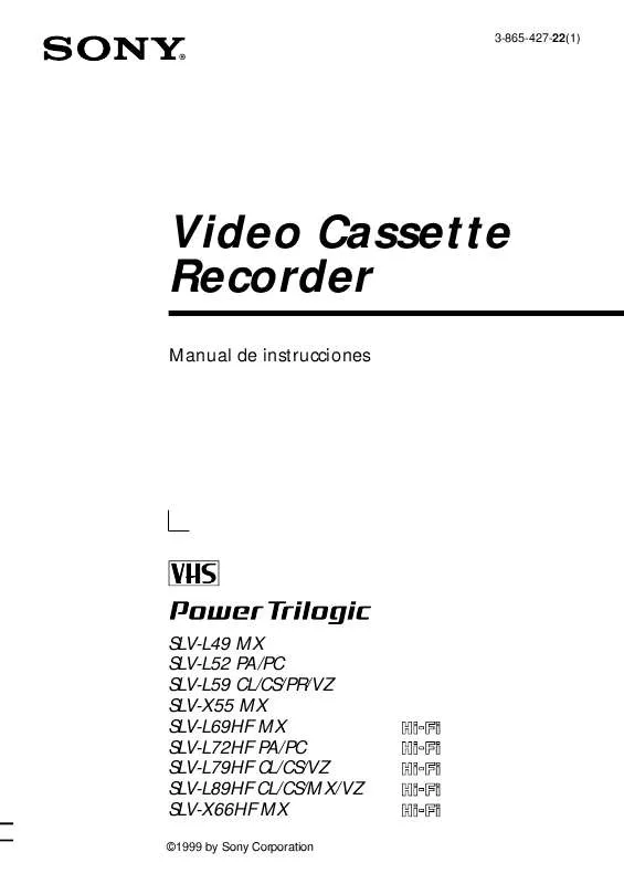 Mode d'emploi SONY SLV-L59