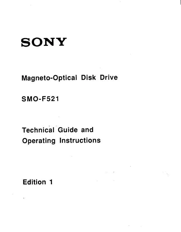 Mode d'emploi SONY SMOF521