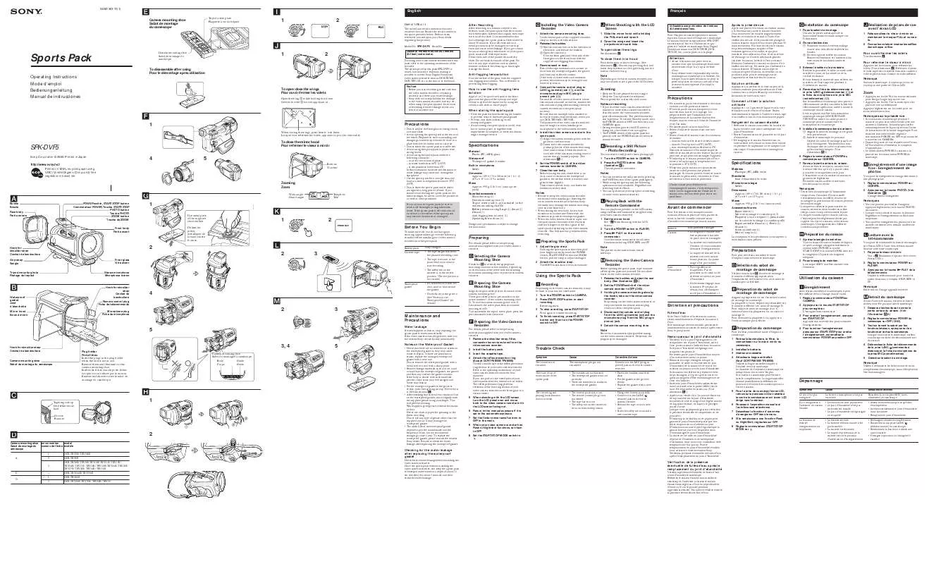 Mode d'emploi SONY SPK-DVF5