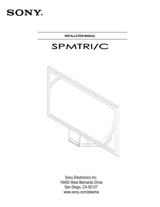 Mode d'emploi SONY SPM-TRI/C