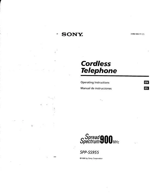 Mode d'emploi SONY SPP-SS955