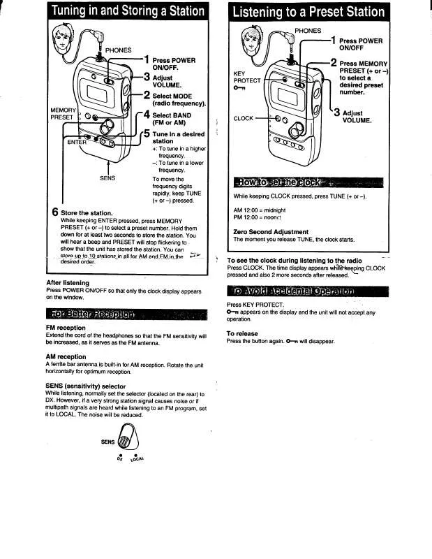 Mode d'emploi SONY SRF-M70