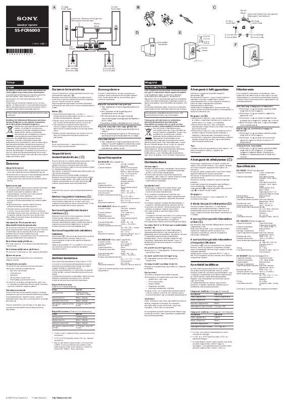 Mode d'emploi SONY SS-SFCR500H