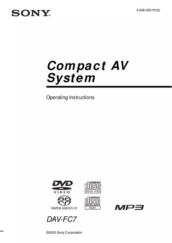 Mode d'emploi SONY SS-TS6