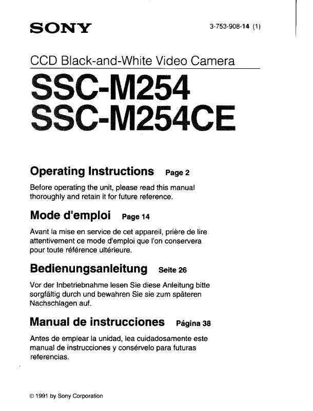 Mode d'emploi SONY SS-CM254