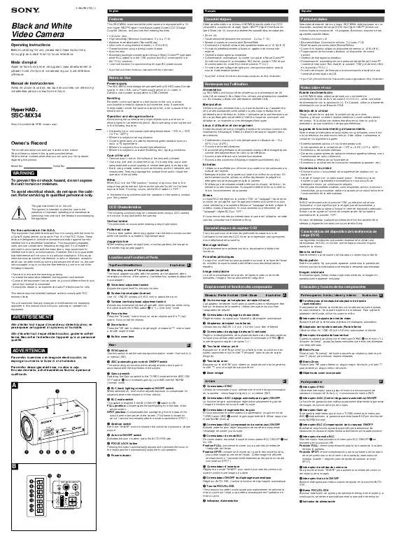 Mode d'emploi SONY SS-CMX34