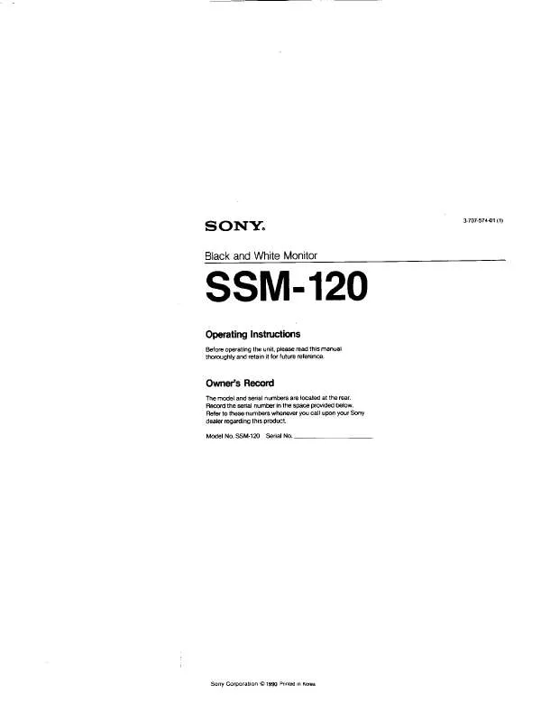 Mode d'emploi SONY SS-M120