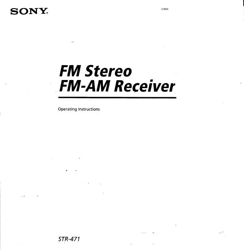 Mode d'emploi SONY STR-471