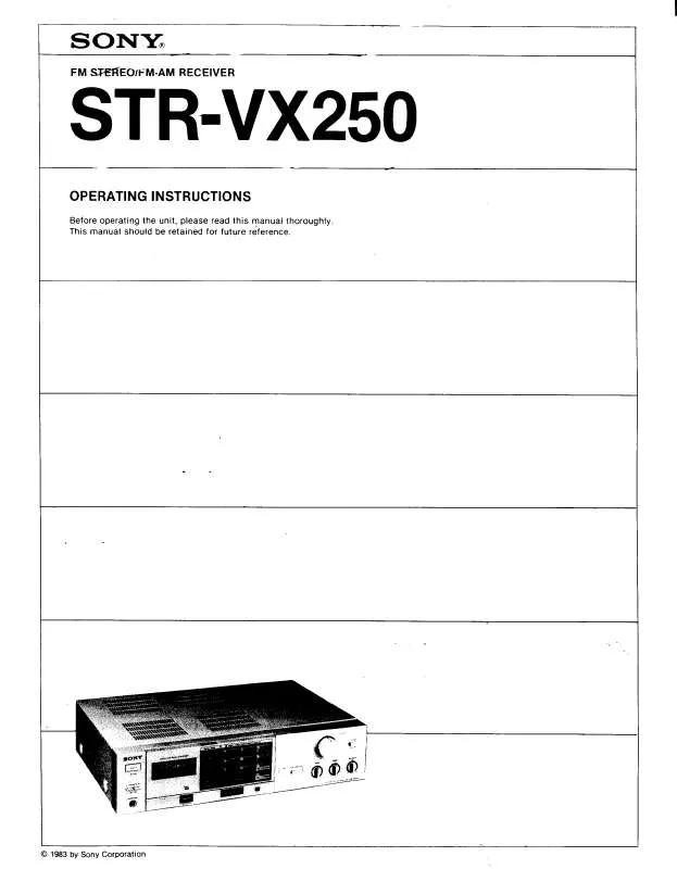 Mode d'emploi SONY ST-RVX250