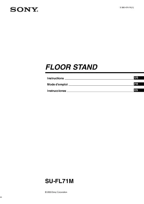 Mode d'emploi SONY SU-FL71M