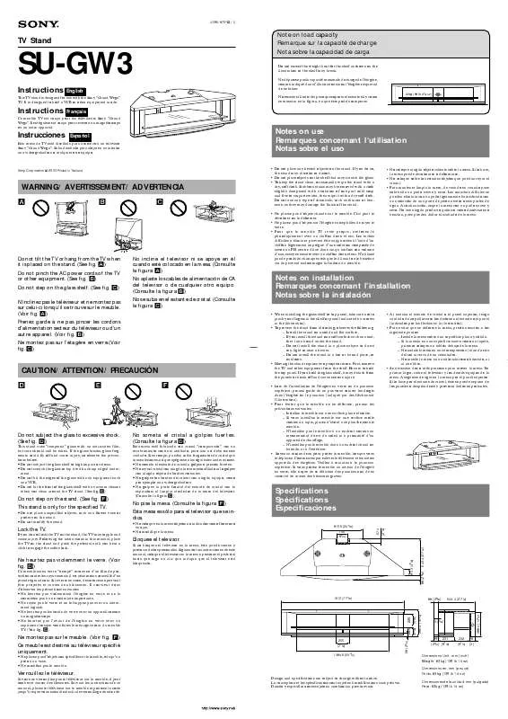 Mode d'emploi SONY SU-GW3