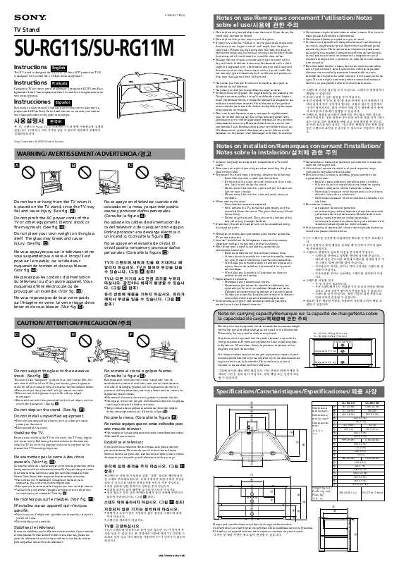 Mode d'emploi SONY SU-RG11M