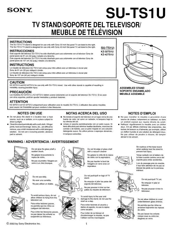 Mode d'emploi SONY SU-TS1U