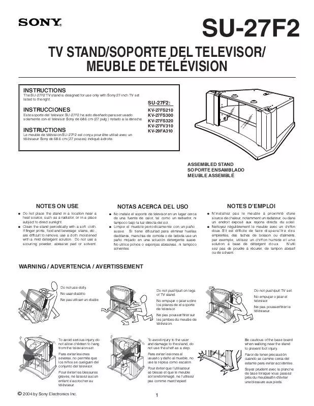 Mode d'emploi SONY SU27F2