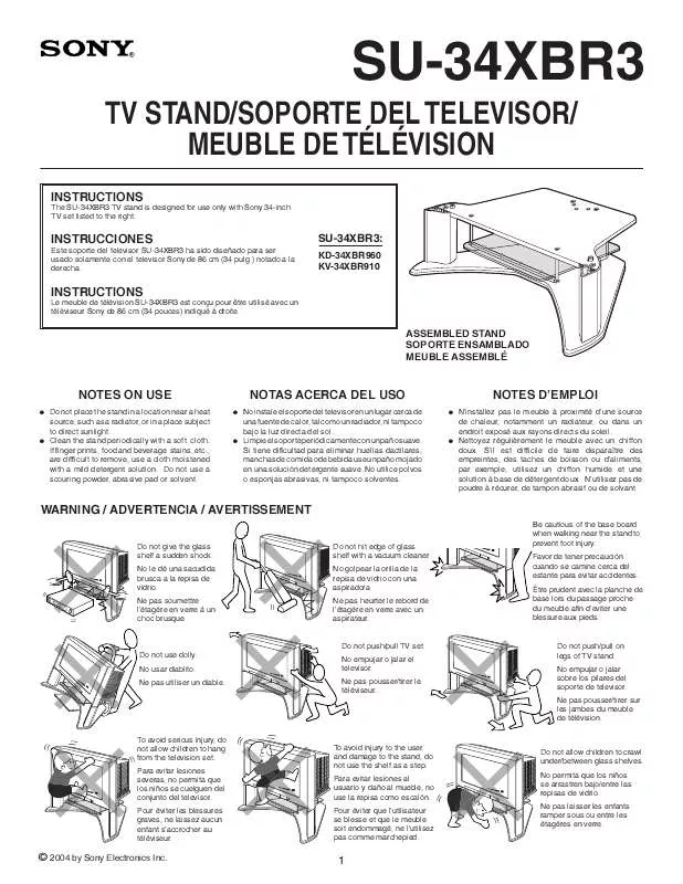 Mode d'emploi SONY SU34XB3