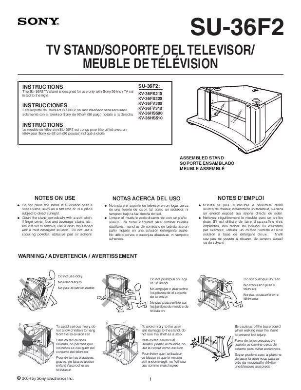 Mode d'emploi SONY SU36F2