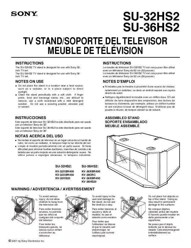 Mode d'emploi SONY SU36HS2