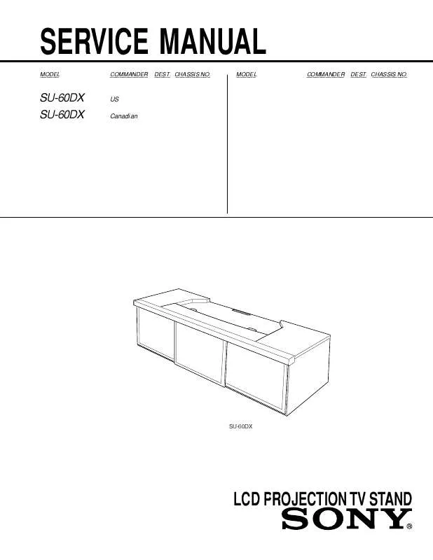 Mode d'emploi SONY SU60DX