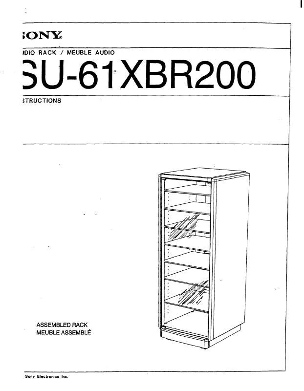 Mode d'emploi SONY SU61XBR200