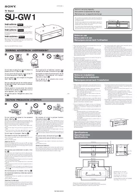 Mode d'emploi SONY SUGW1