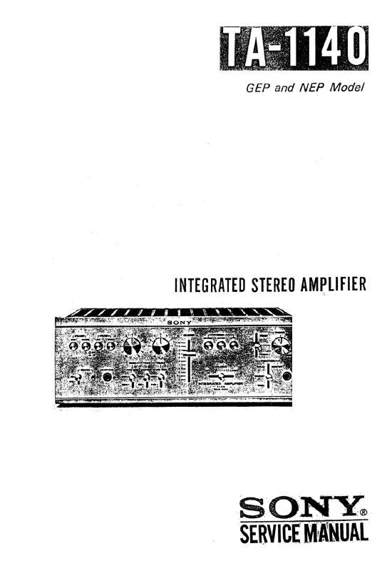 Mode d'emploi SONY TA-1140