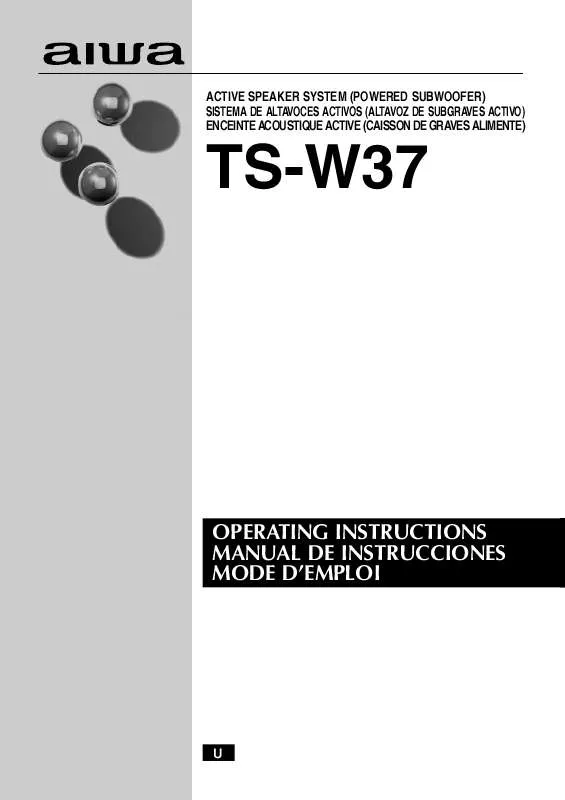 Mode d'emploi SONY TSW37