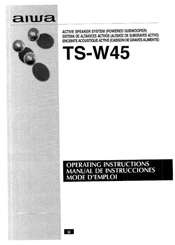 Mode d'emploi SONY TSW45