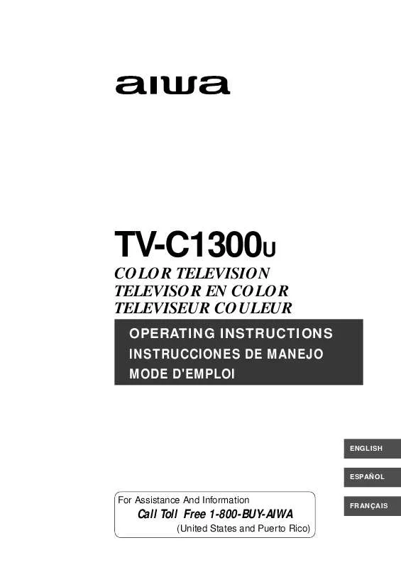 Mode d'emploi SONY TVC1300