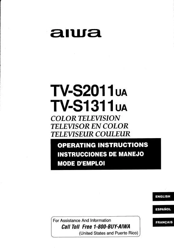 Mode d'emploi SONY TVS2011