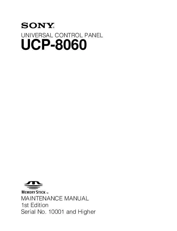 Mode d'emploi SONY UCP8060E