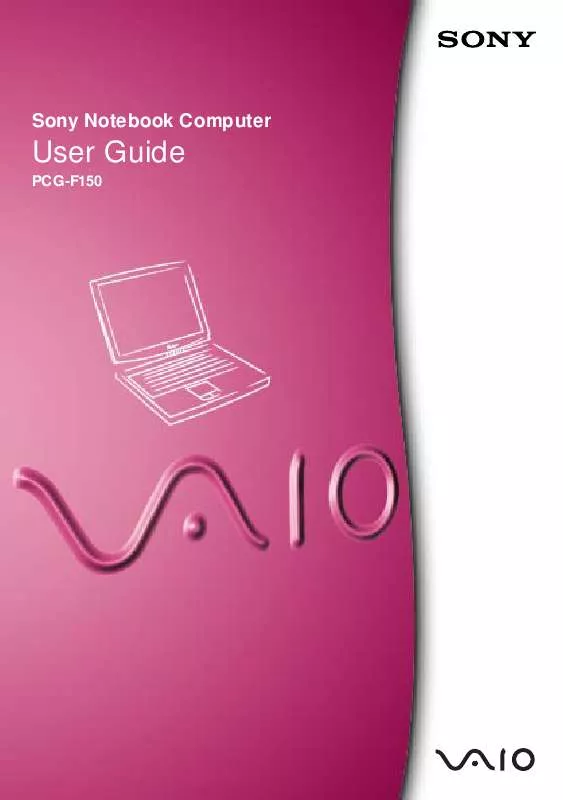 Mode d'emploi SONY VAIO PCG-F150