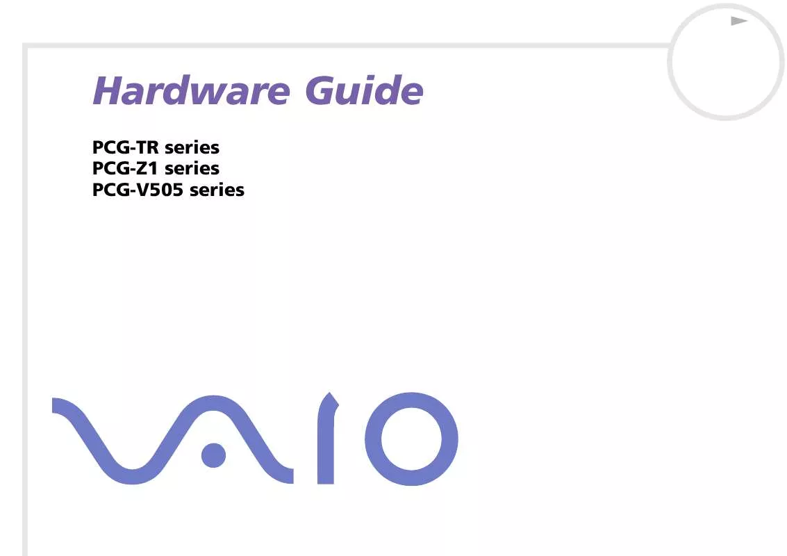 Mode d'emploi SONY VAIO PCG-V505DP