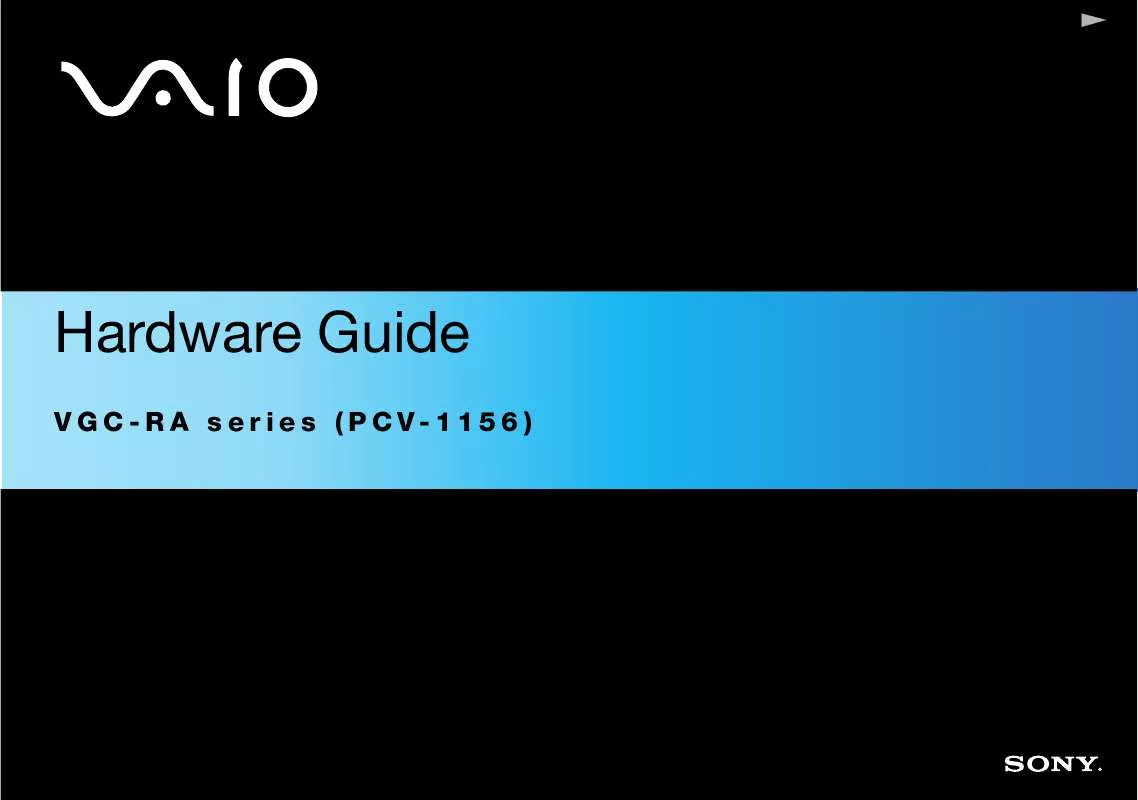 Mode d'emploi SONY VAIO VGC-RA104