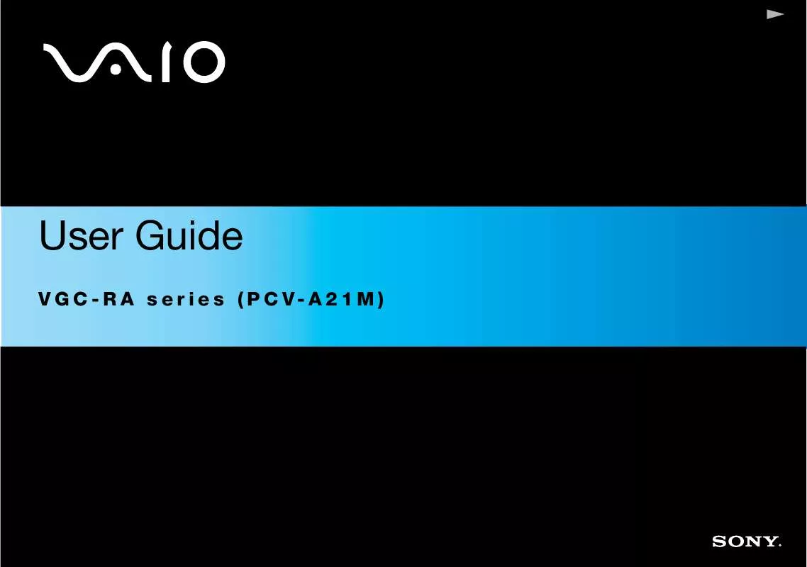 Mode d'emploi SONY VAIO VGC-RA304