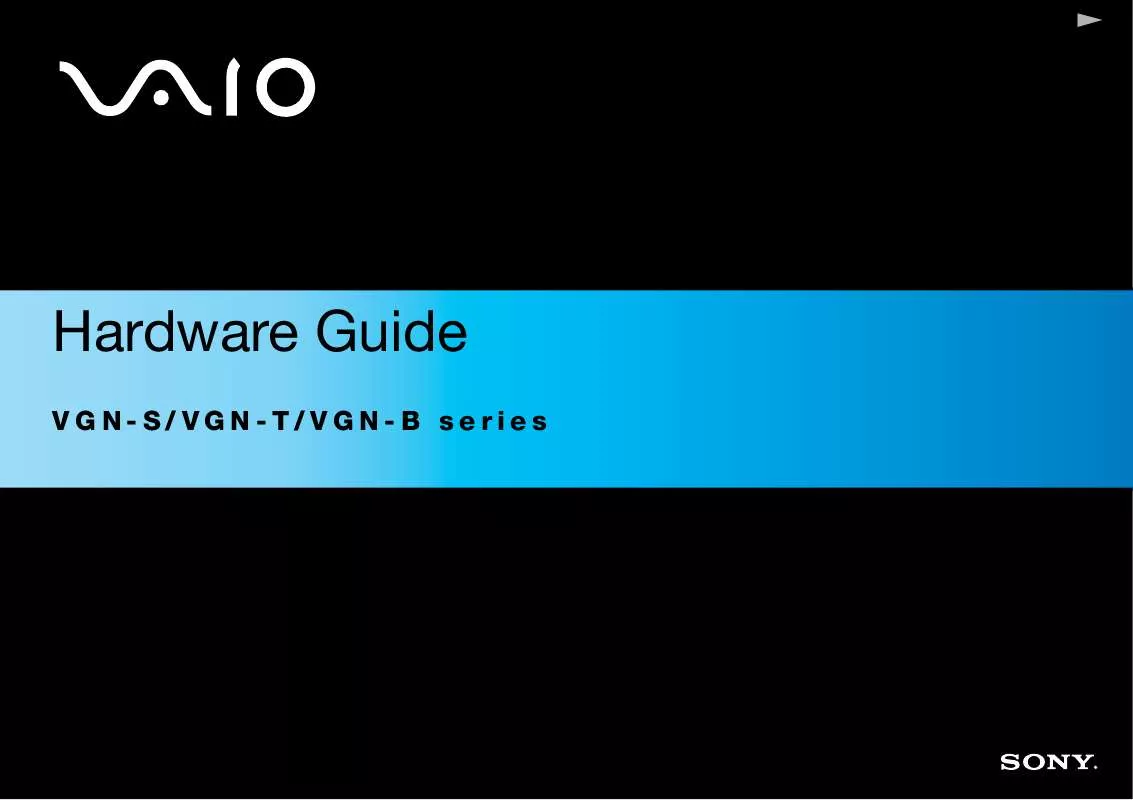 Mode d'emploi SONY VAIO VGN-T1XP/L