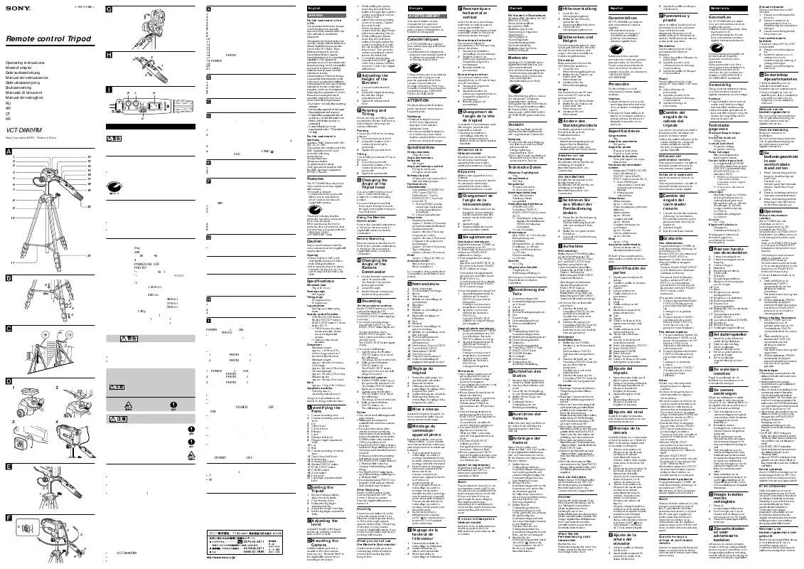 Mode d'emploi SONY VCT-D680RM