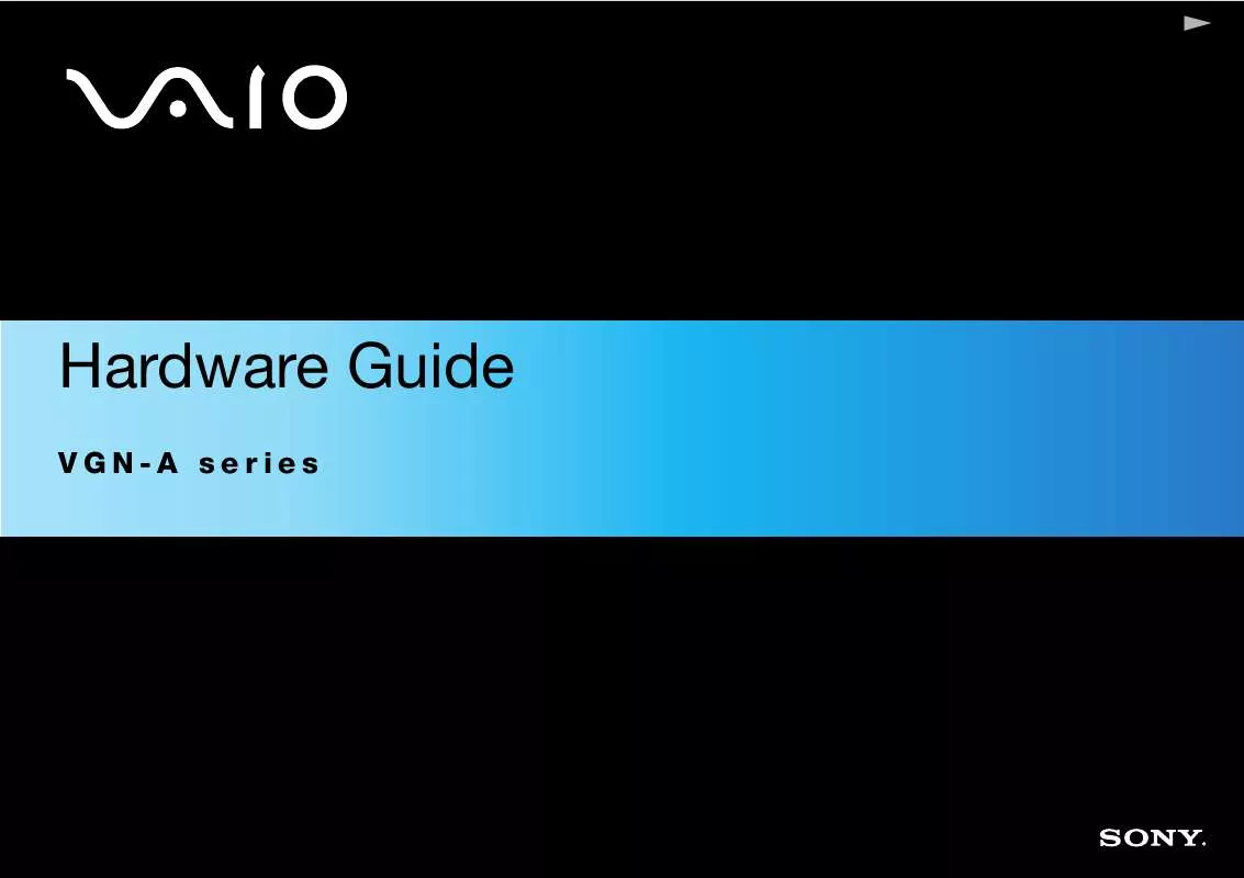 Mode d'emploi SONY VAIO VGN-A297XP