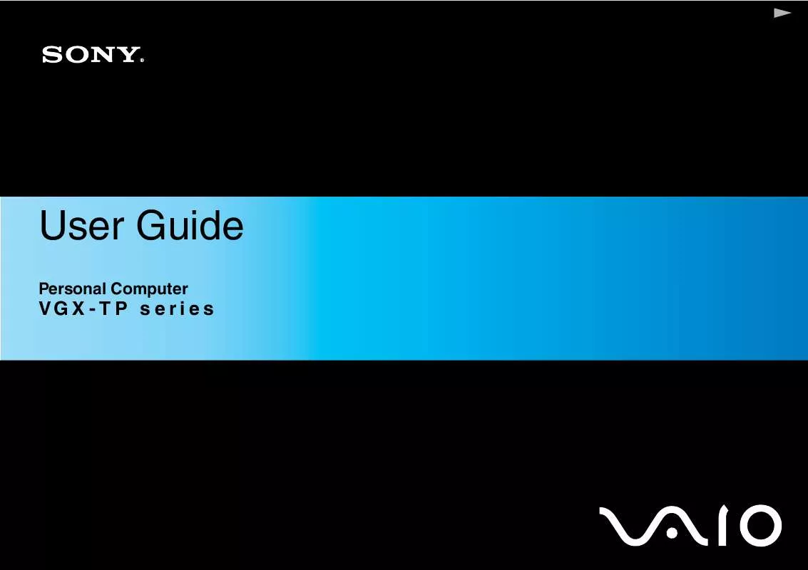 Mode d'emploi SONY VGX-TP2SR/W