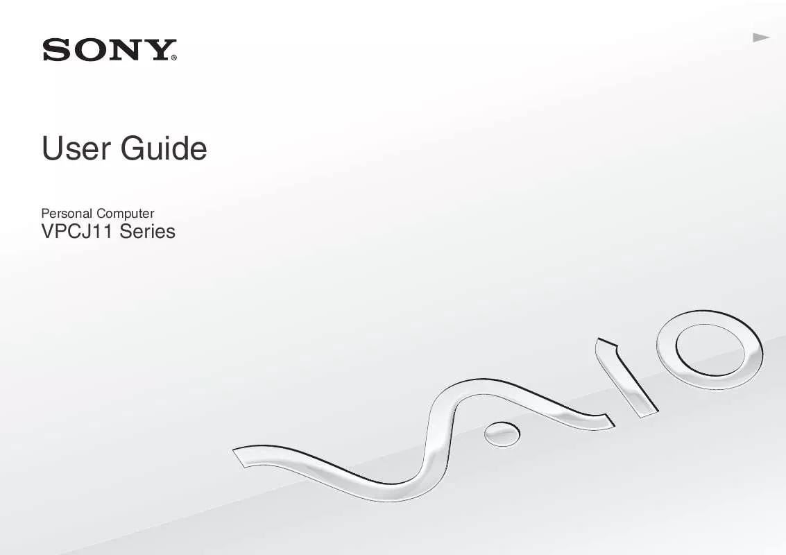 Mode d'emploi SONY VPCJ11BGXB