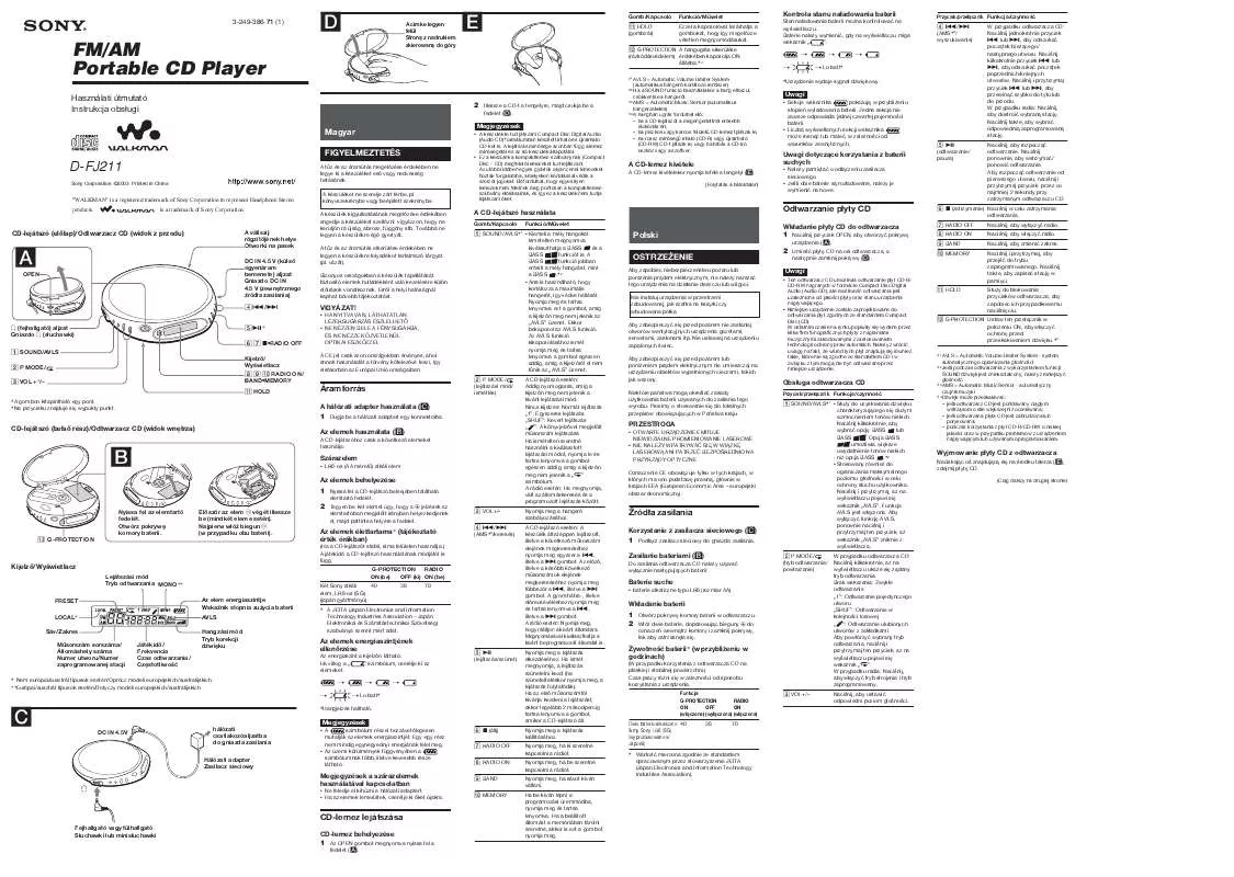 Mode d'emploi SONY WM-EX600