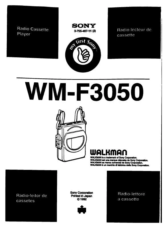 Mode d'emploi SONY WM-F3050