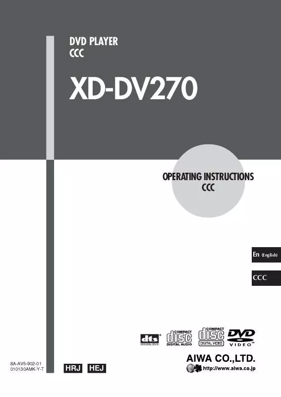 Mode d'emploi SONY XDDV270