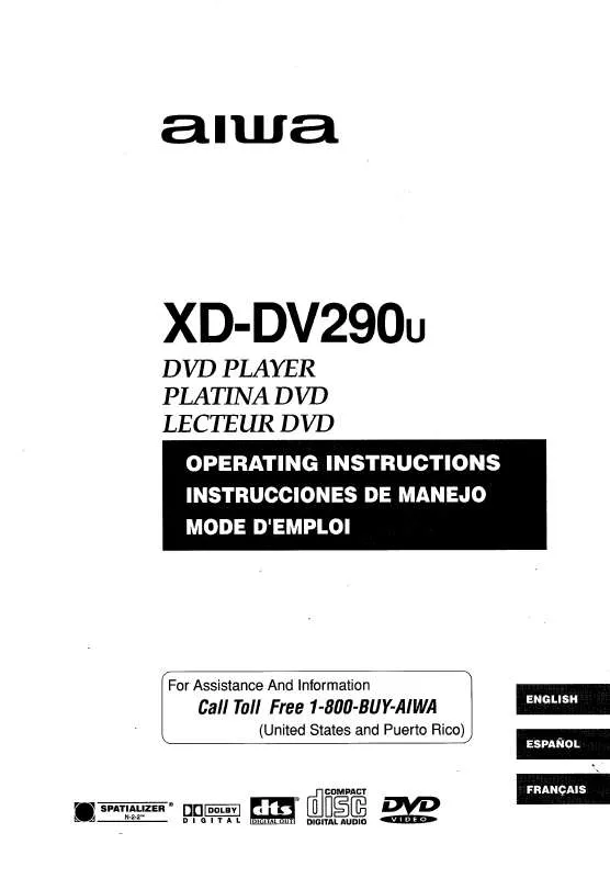 Mode d'emploi SONY XDDV290