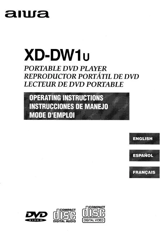 Mode d'emploi SONY XDDW1