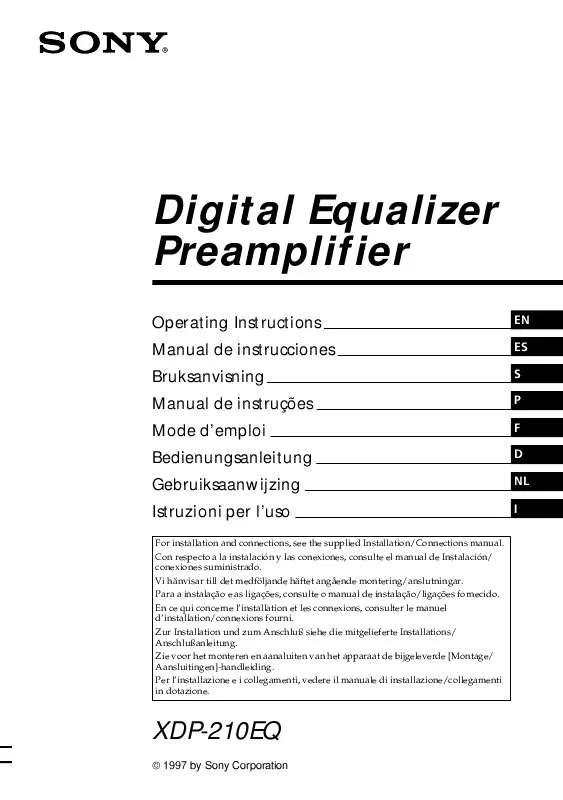 Mode d'emploi SONY XDP-210EQ