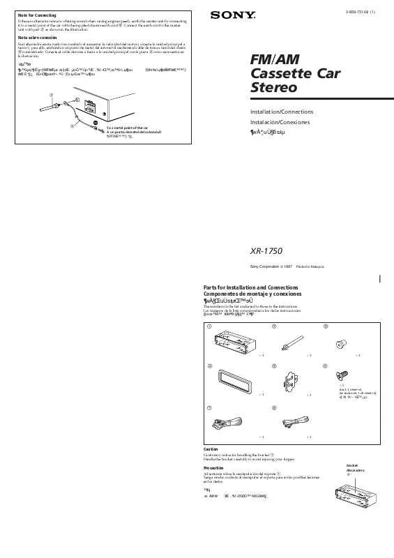 Mode d'emploi SONY XR-1750